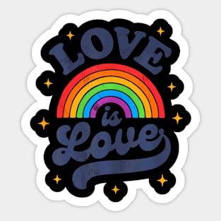 LGBTQ Love Is Love Gay Pride LGBT Ally  Flag Sticker